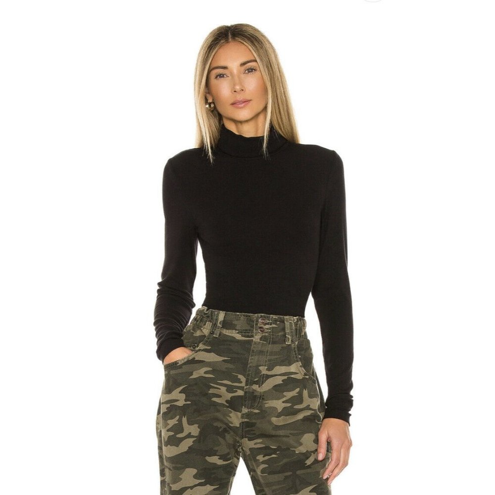 Sanctuary Essential Turtleneck Black Top Sustainable Basic S NOWT $59
